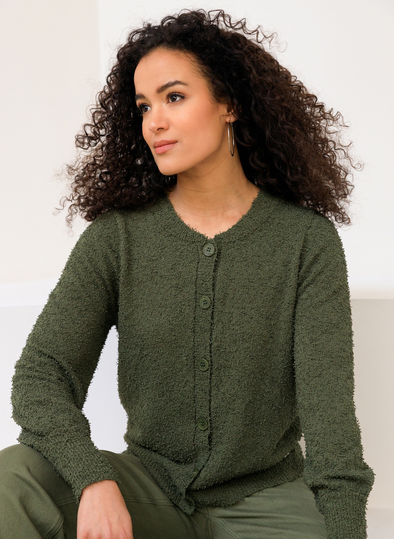 IVY BEAU silke vest olive - Afbeelding 2