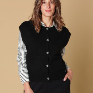 Alternative view of IVY BEAU stella vest zwart